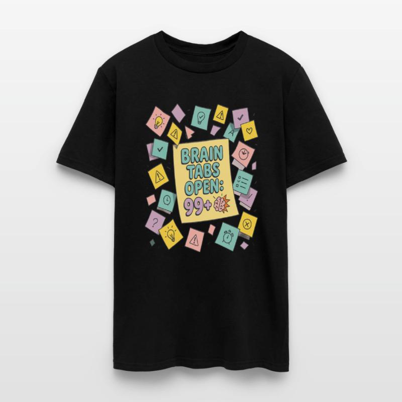 Brain Tabs Open Funny ADHD Design