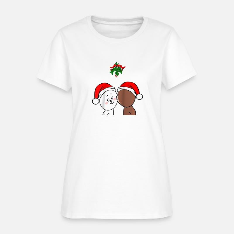 Brown Bear Cony Bunny Rabbit Christmas Kiss Under