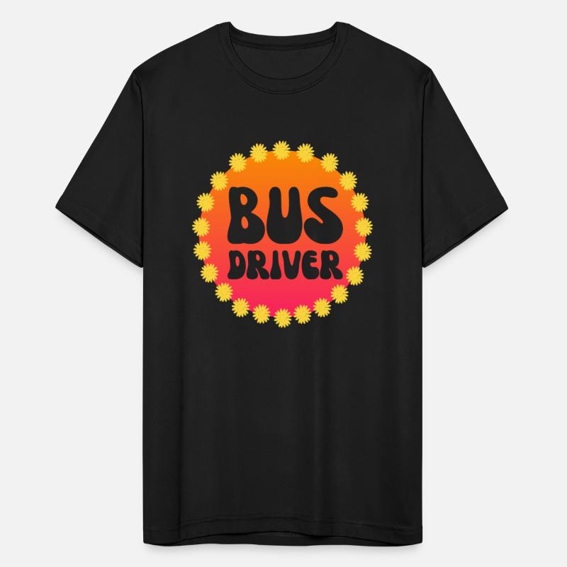 Bus Driver 60's 70's Flower Retro Vintage School