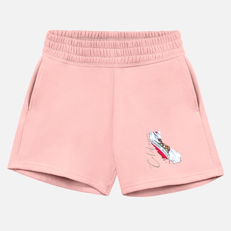 California State Flag in California State Map CA