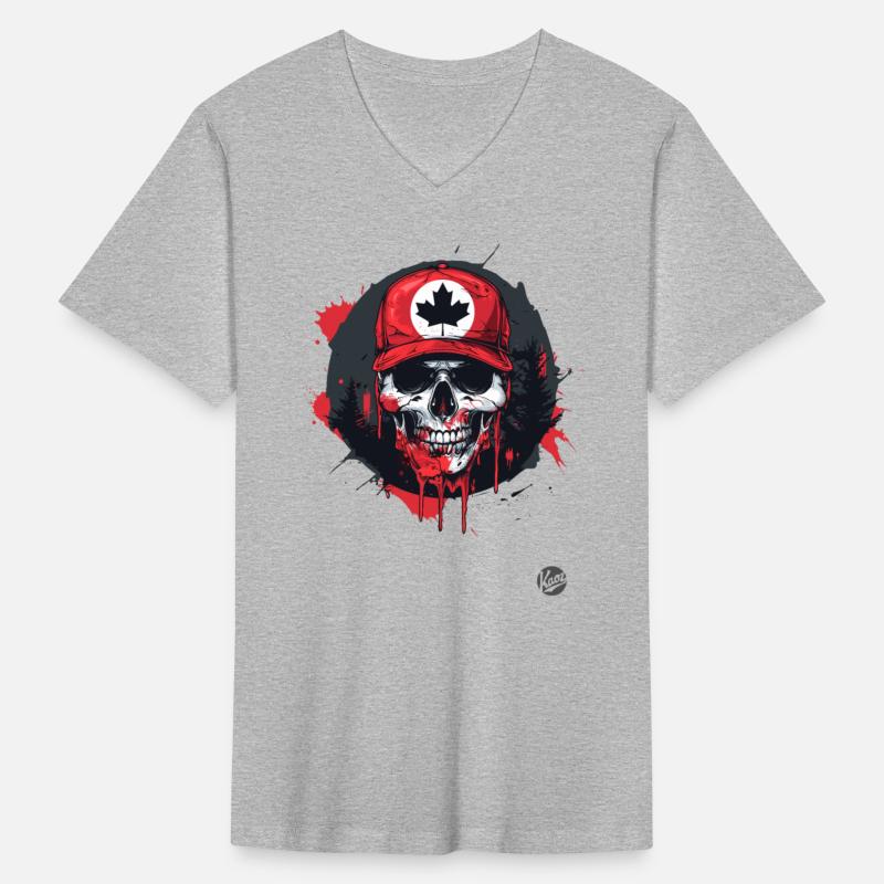 Canadian Skull - Baseball Hat with Leaf