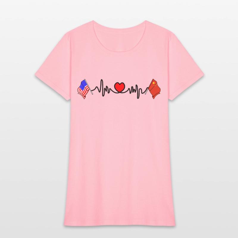 Cardio heart with flag United States USA and flag