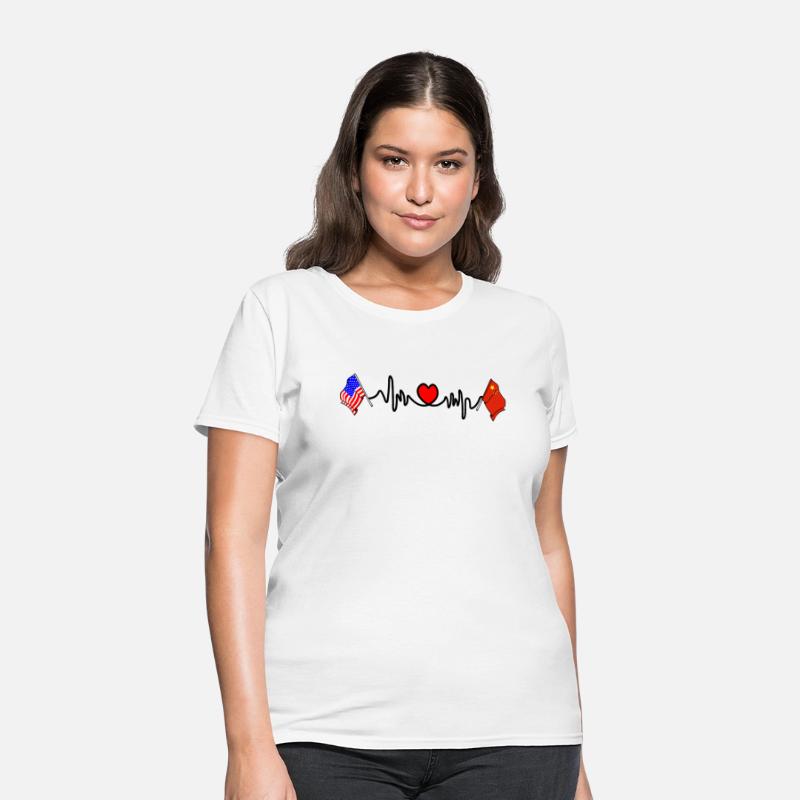 Cardio heart with flag United States USA and flag