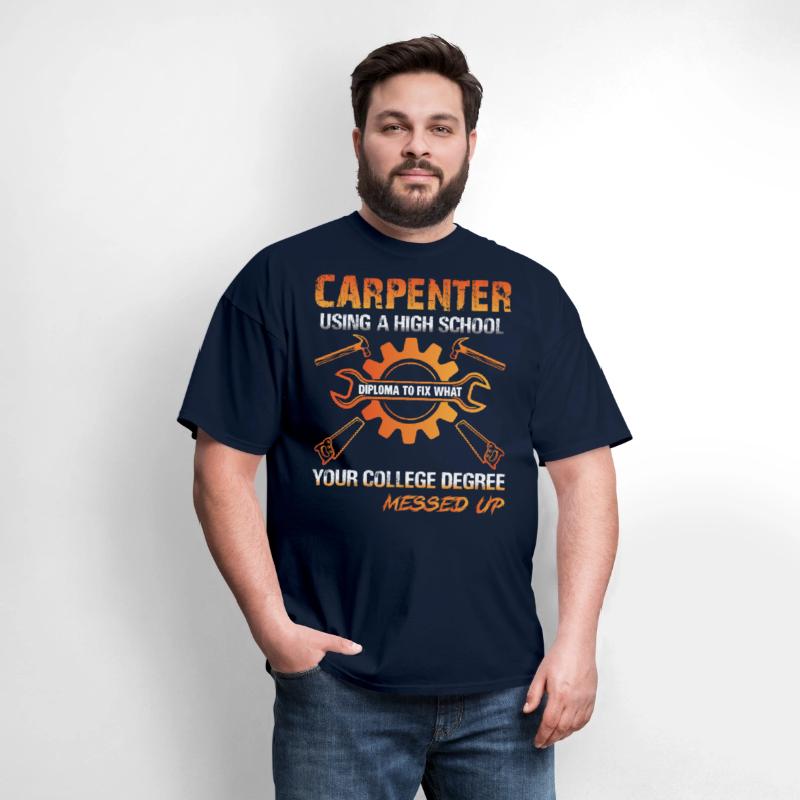 Carpenter Using A High School Diploma To Fix What