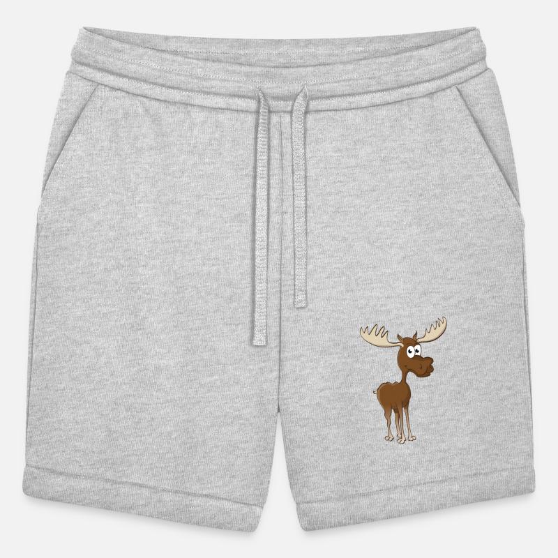 Cartoon style illustration of a cheerful moose