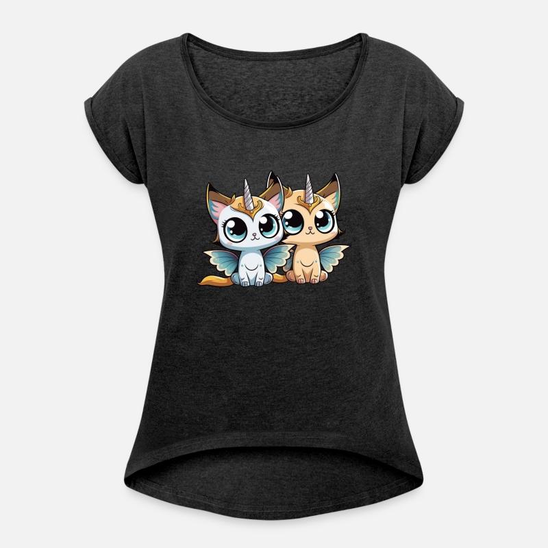 Cats sisters unicorn cat fairy with wings child