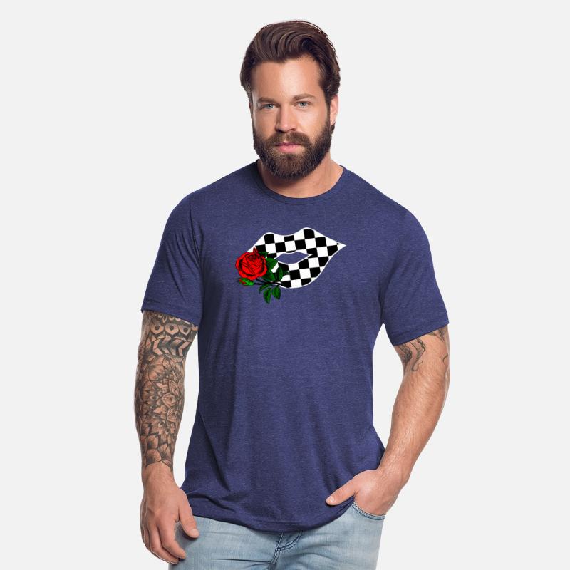 Checkered Lips Kiss Plaid Red Rose Flower Racing G