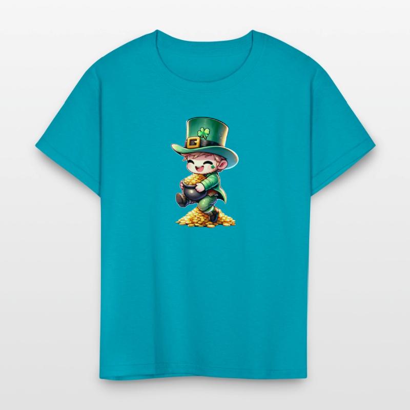 Chibi Leprechaun Stealing a Pot of Gold