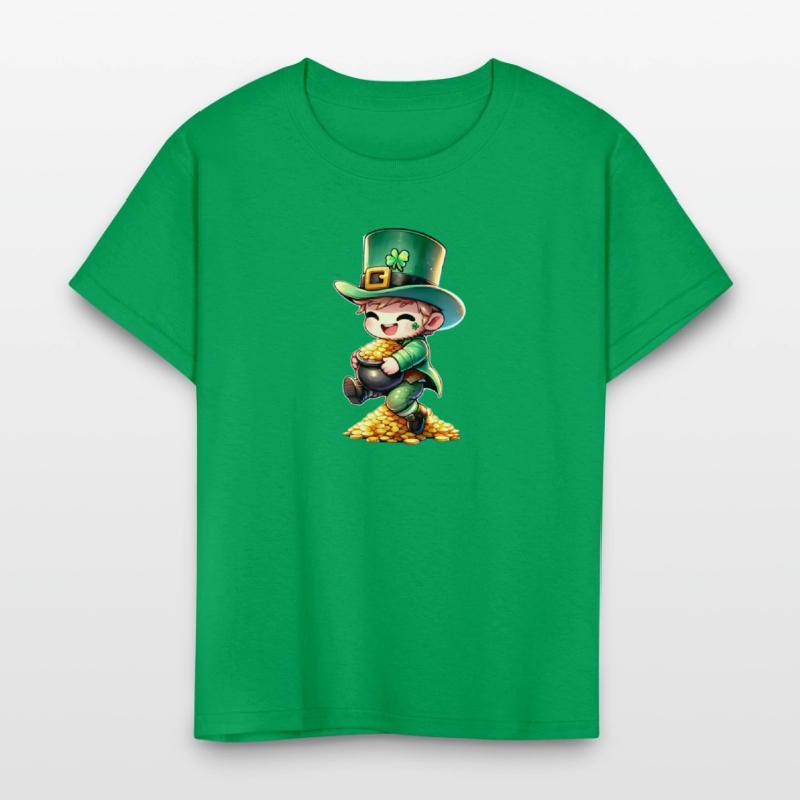 Chibi Leprechaun Stealing a Pot of Gold