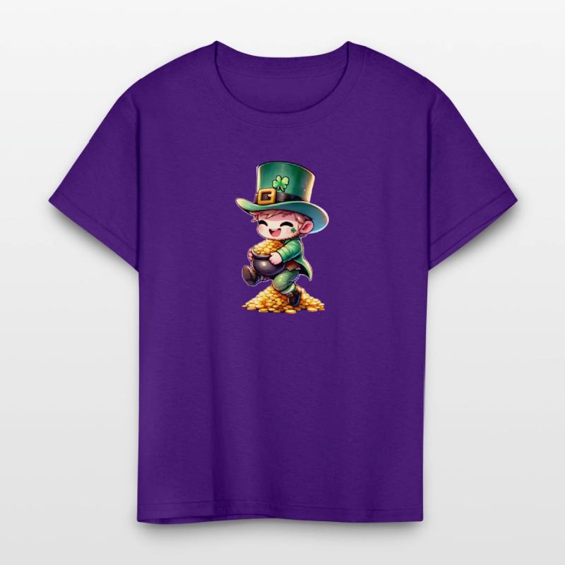 Chibi Leprechaun Stealing a Pot of Gold