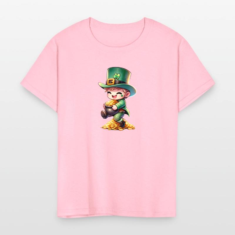Chibi Leprechaun Stealing a Pot of Gold
