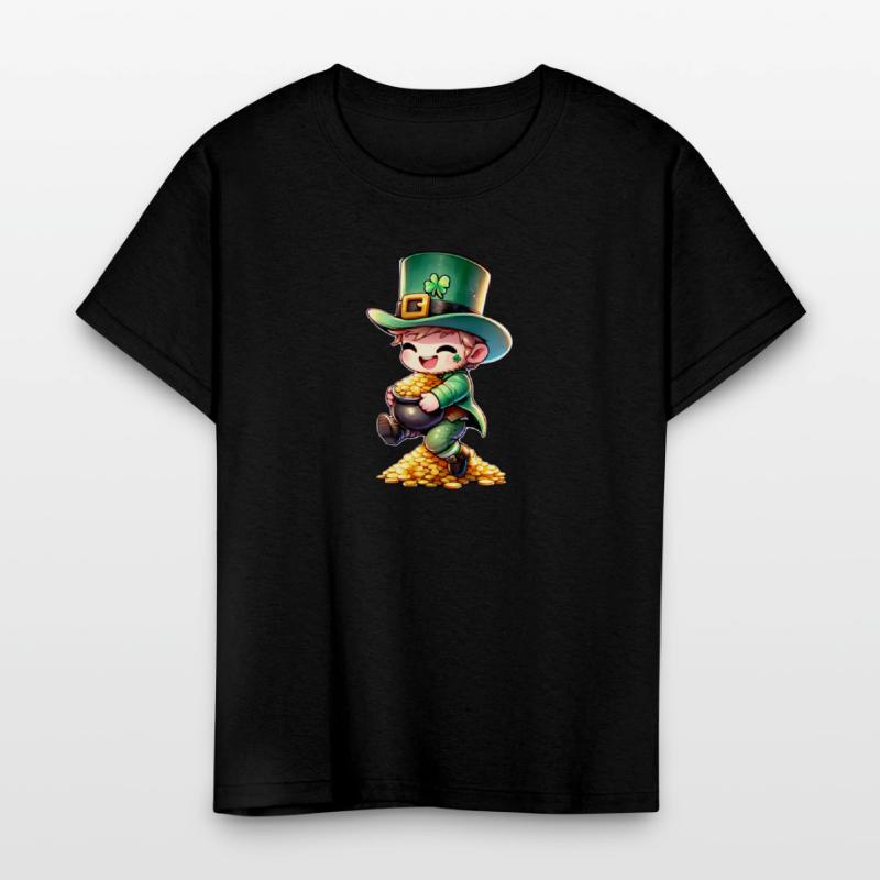 Chibi Leprechaun Stealing a Pot of Gold