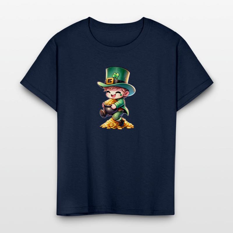 Chibi Leprechaun Stealing a Pot of Gold