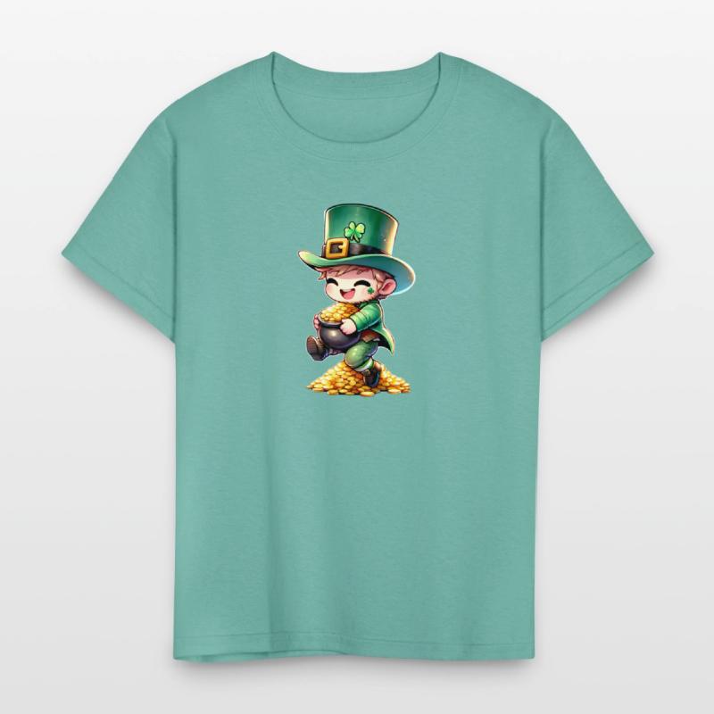 Chibi Leprechaun Stealing a Pot of Gold