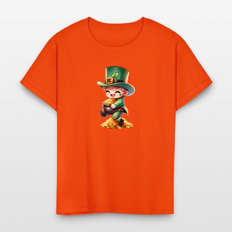 Chibi Leprechaun Stealing a Pot of Gold