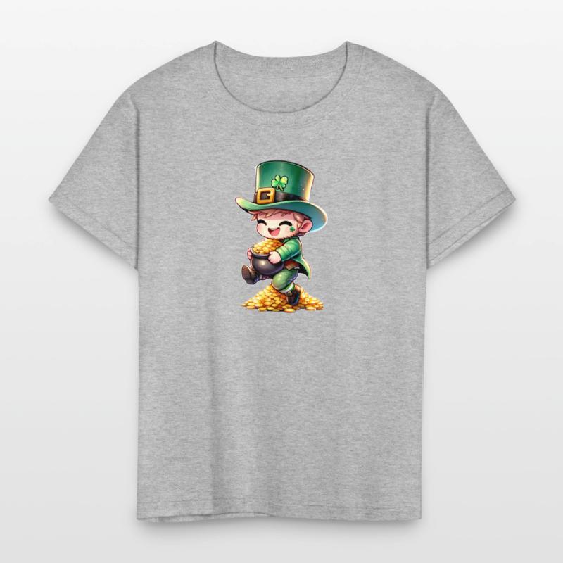 Chibi Leprechaun Stealing a Pot of Gold