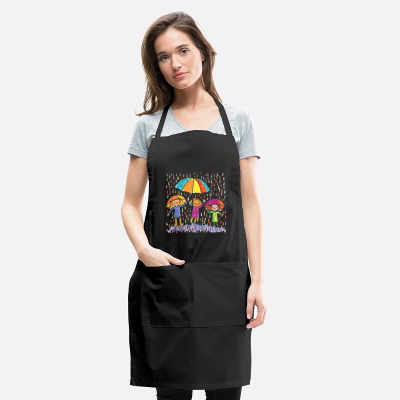 Children Painting Children Playing In The Rain