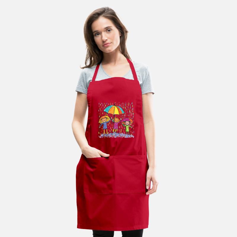 Children Painting Children Playing In The Rain