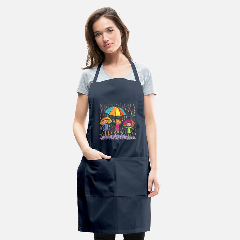 Children Painting Children Playing In The Rain