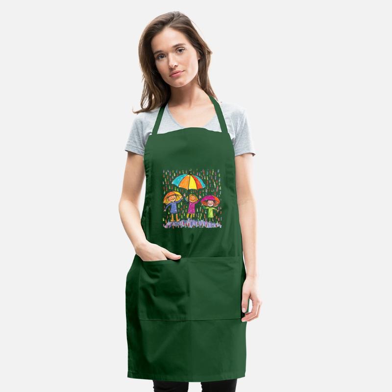 Children Painting Children Playing In The Rain