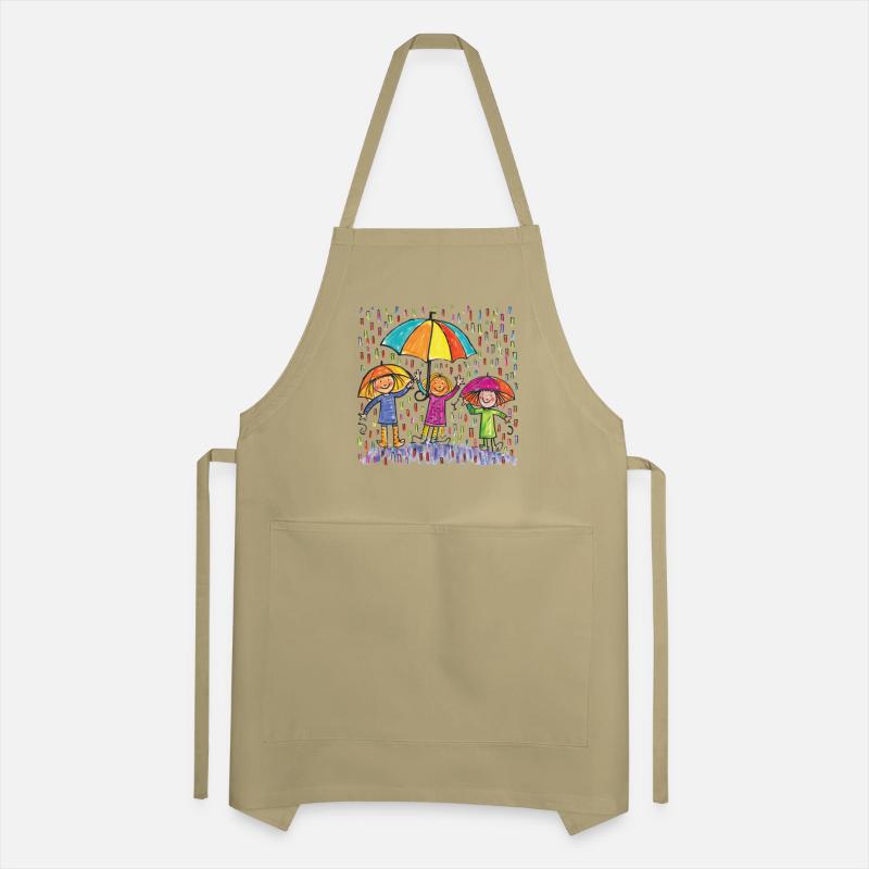 Children Painting Children Playing In The Rain