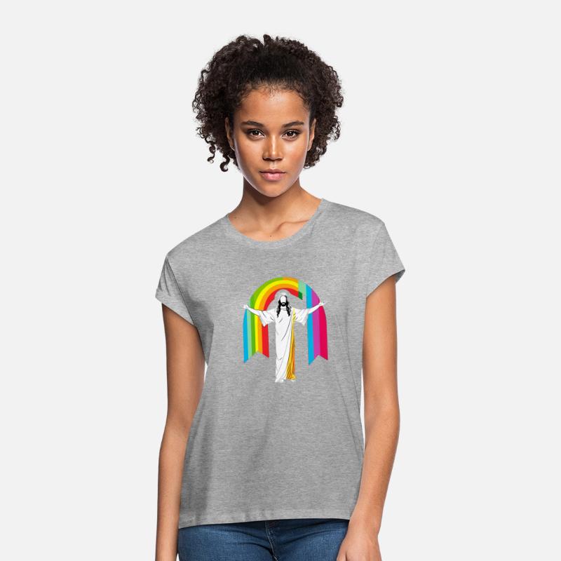 Christian Pride LGBTQ Jesus with Rainbow Flag
