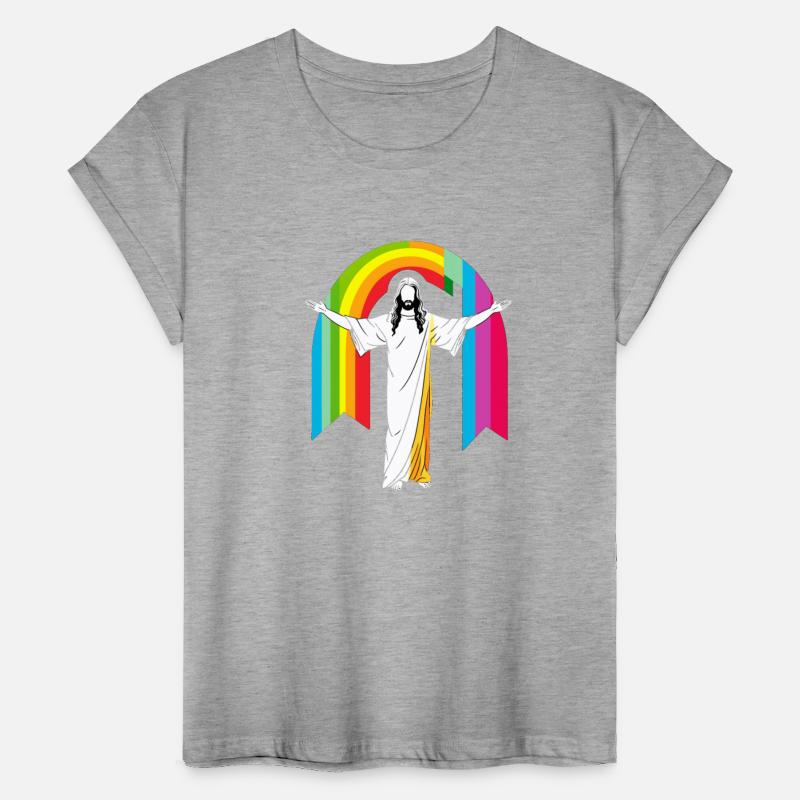 Christian Pride LGBTQ Jesus with Rainbow Flag