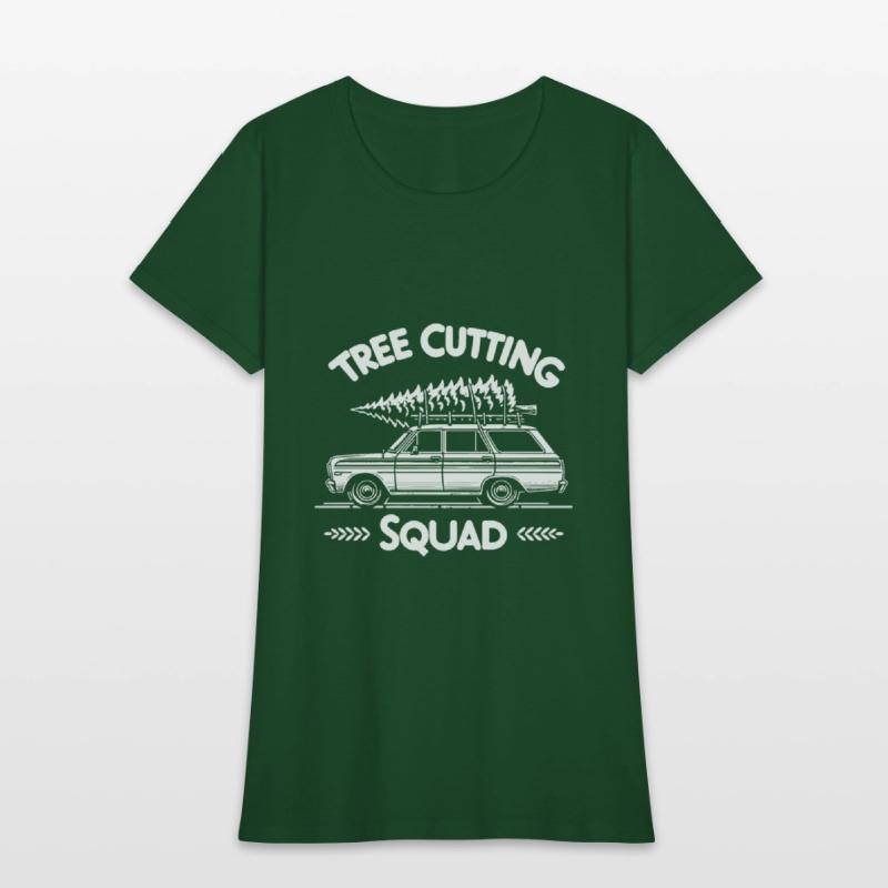 Christmas Tree Cutting Squad Retro