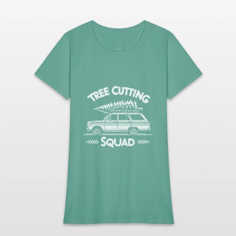 Christmas Tree Cutting Squad Retro