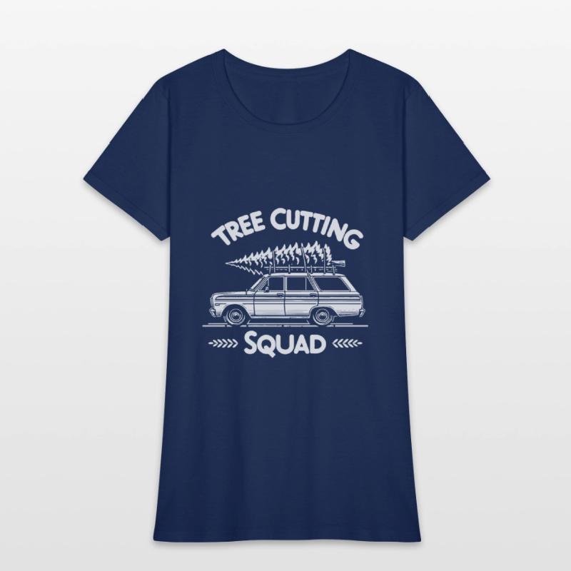 Christmas Tree Cutting Squad Retro