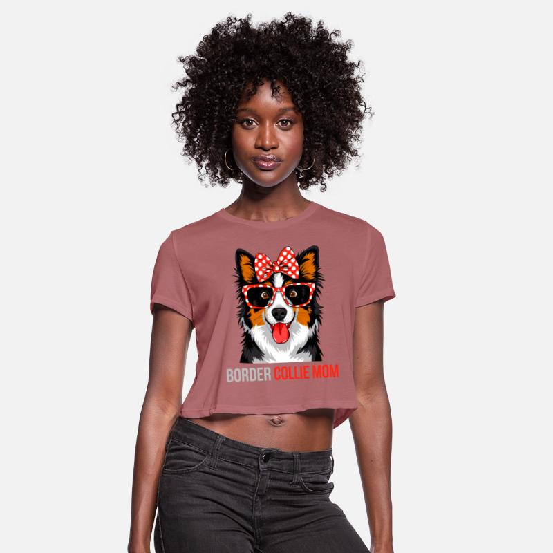 Collie Mom Cute Dog Lover Funny Pet Owner Bow Tie