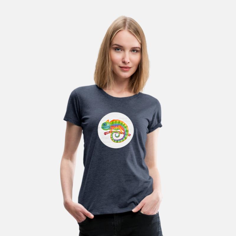 Colorful Chameleon Watercolor Drawing