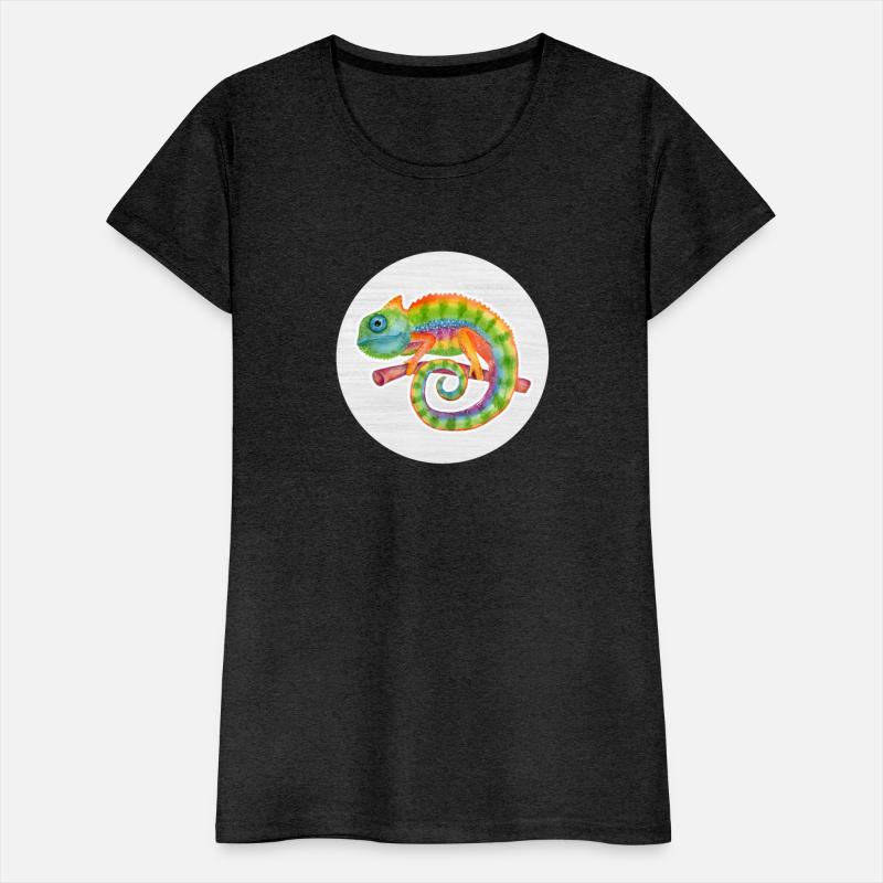 Colorful Chameleon Watercolor Drawing