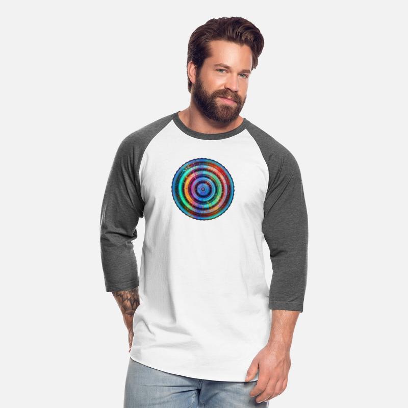 Colorful circular pattern t-shirt design