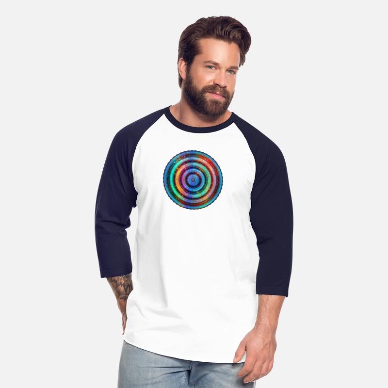 Colorful circular pattern t-shirt design