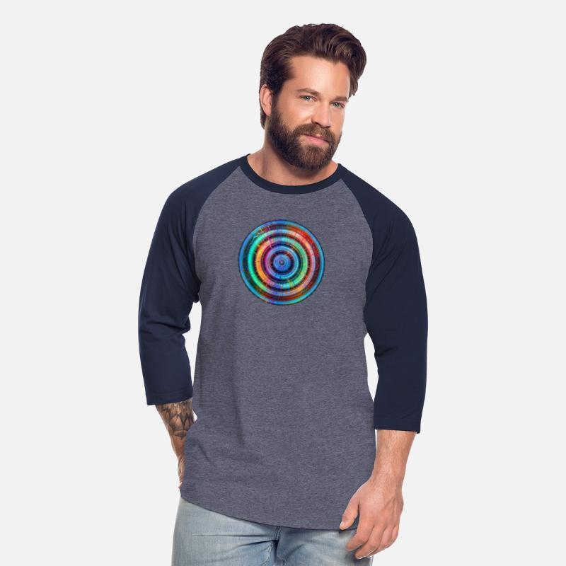 Colorful circular pattern t-shirt design