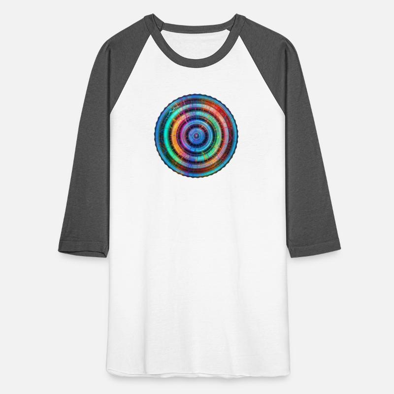 Colorful circular pattern t-shirt design