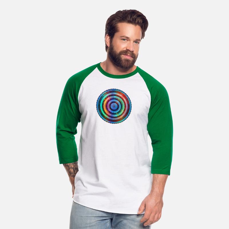 Colorful circular pattern t-shirt design