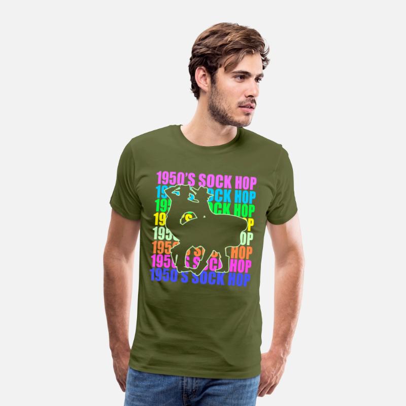 Colorful Dancing Silhouette 1950s Sock Hop