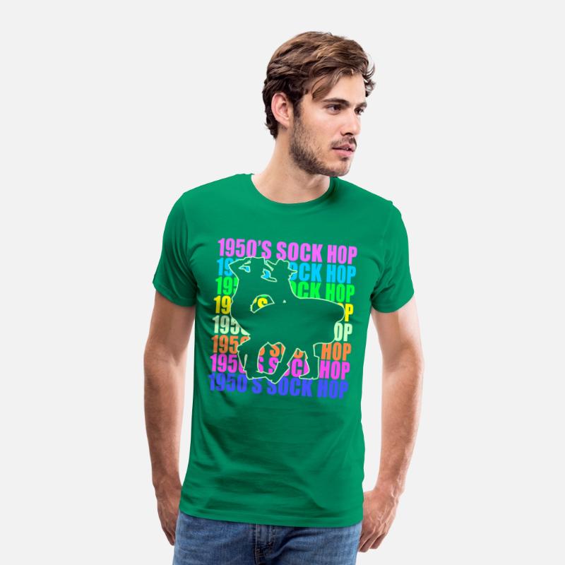 Colorful Dancing Silhouette 1950s Sock Hop