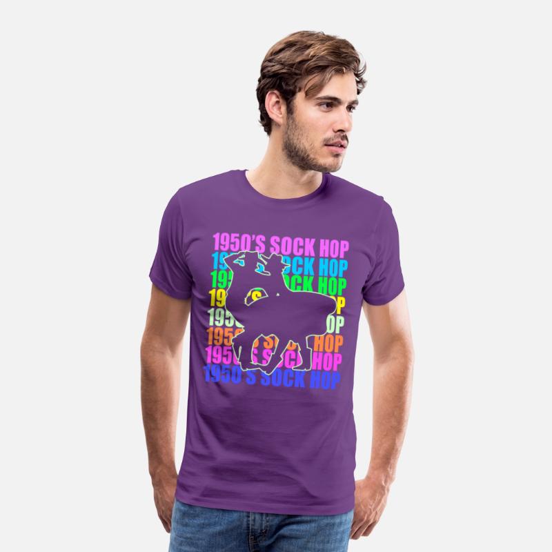 Colorful Dancing Silhouette 1950s Sock Hop