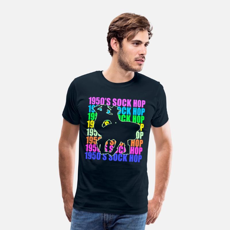 Colorful Dancing Silhouette 1950s Sock Hop