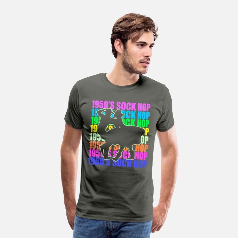 Colorful Dancing Silhouette 1950s Sock Hop