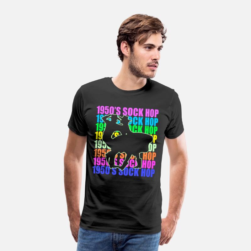 Colorful Dancing Silhouette 1950s Sock Hop