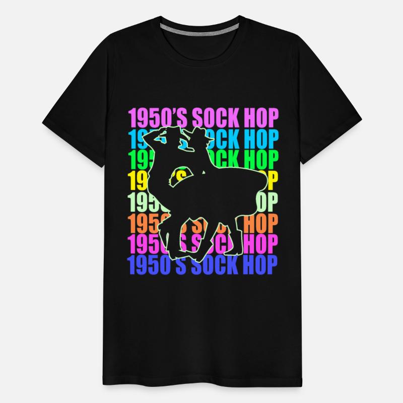 Colorful Dancing Silhouette 1950s Sock Hop