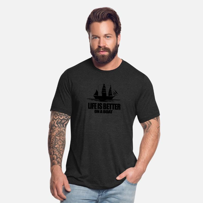 Cool Adventure Life is Better On a Boat Light Tee