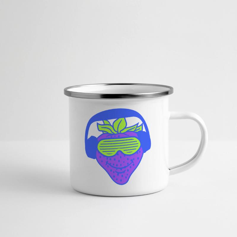 Cool DJ Strawberry Fruit Smile Music Party Funny