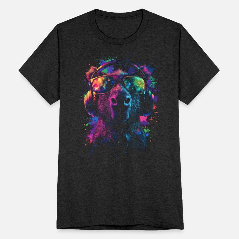 Cool Graphic Rave Music Techno Festival Capybara