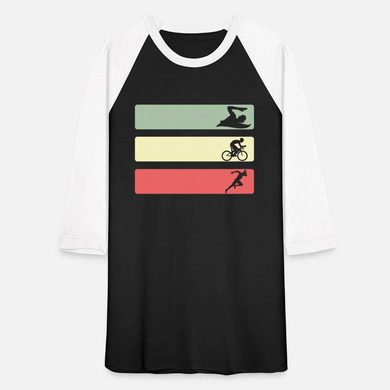 cool triathlon retro style art