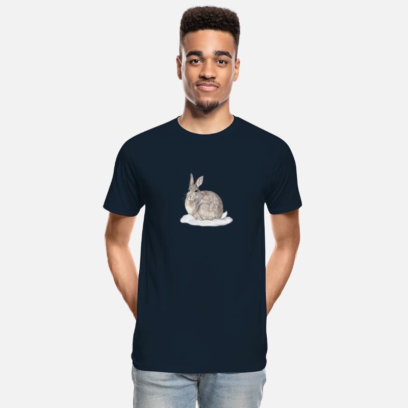 Cottontail Rabbit in Snow